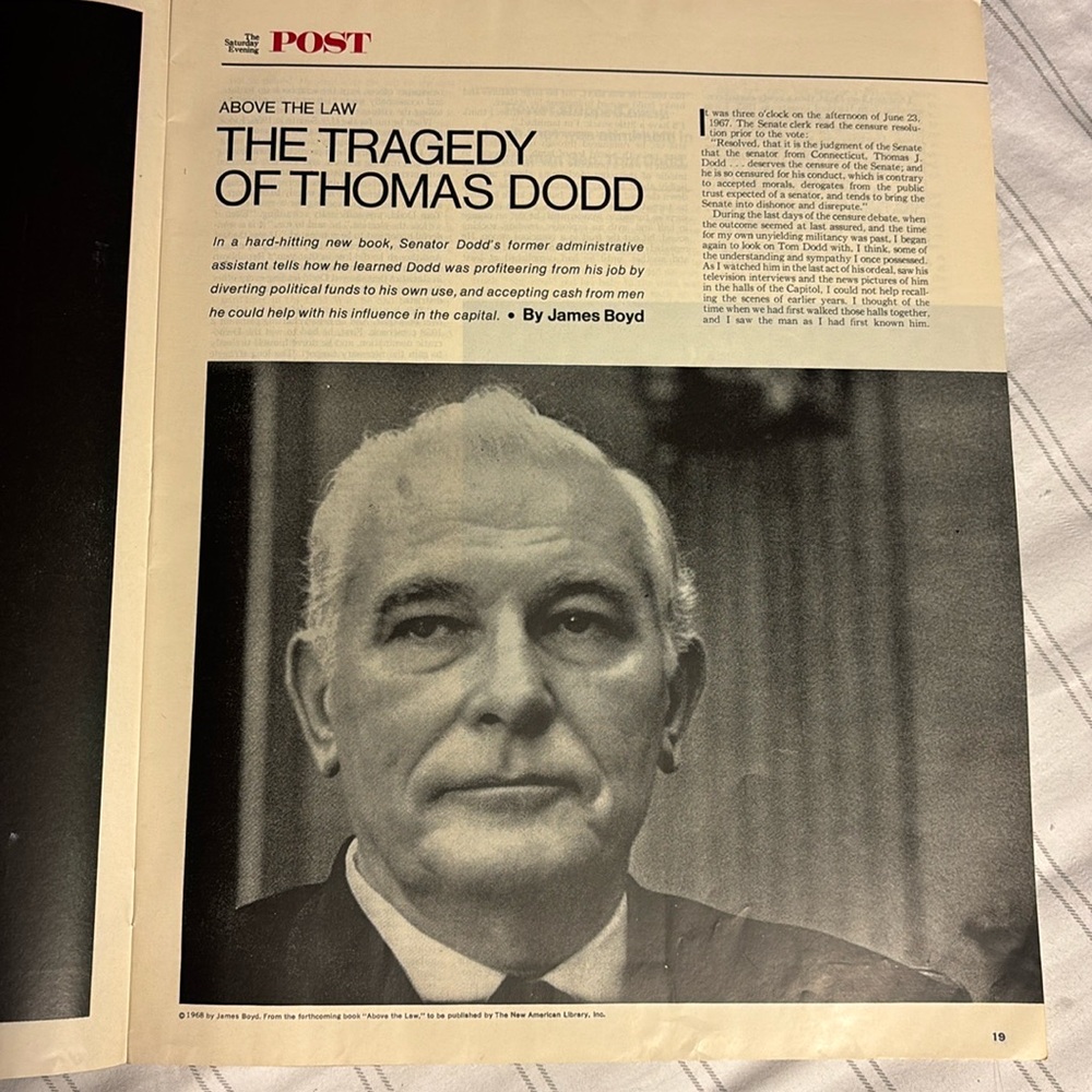 ⁠VTG Saturday Evening Post Jan 13 1968 Tom Dodd Scandal Truman Capote - Picture 4 of 7